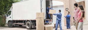 un camion de déménagement